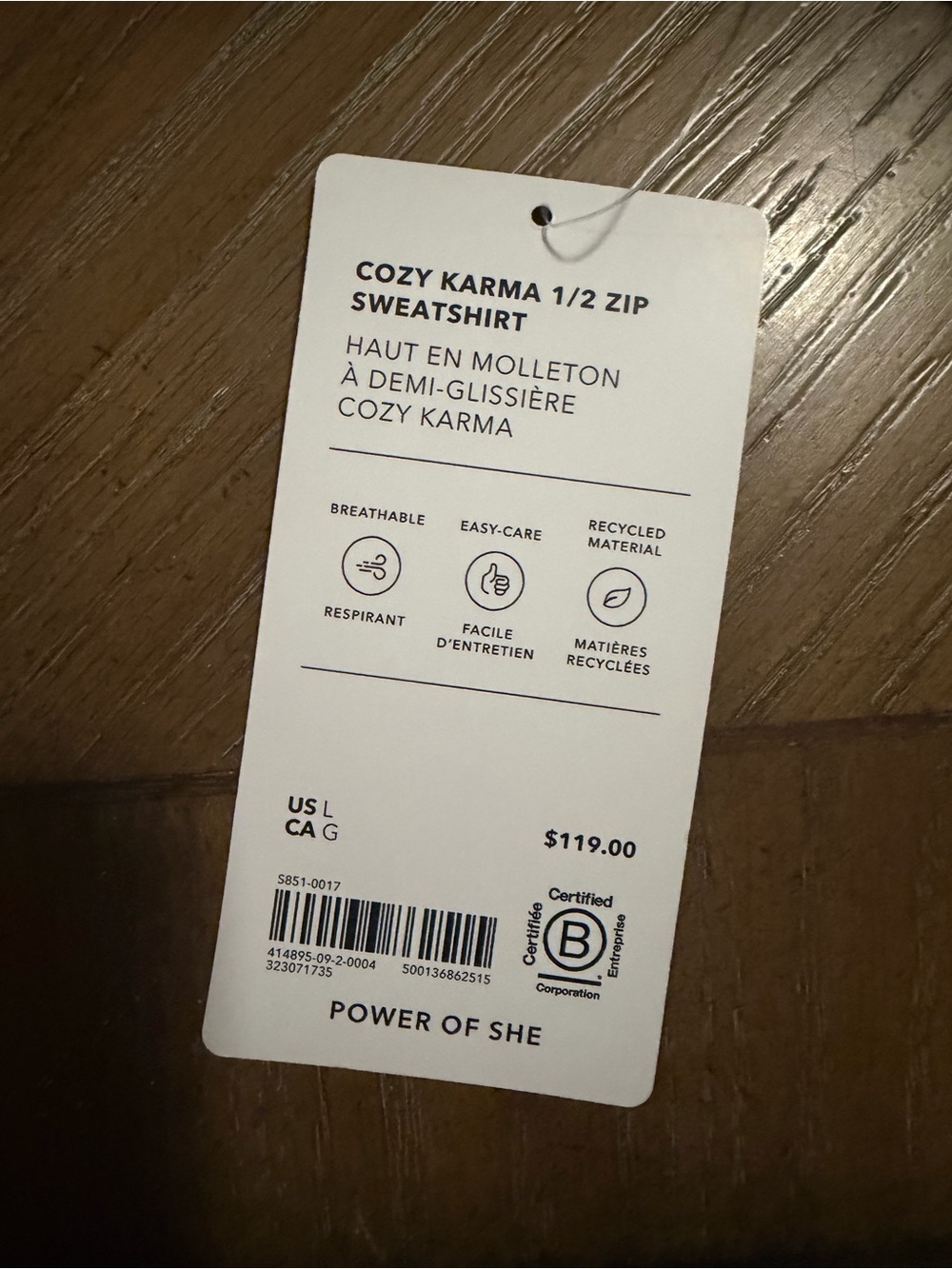 Athleta Cozy Karma Half-Zip Pullover in Mushroom Taupe - Picture 5 of 5